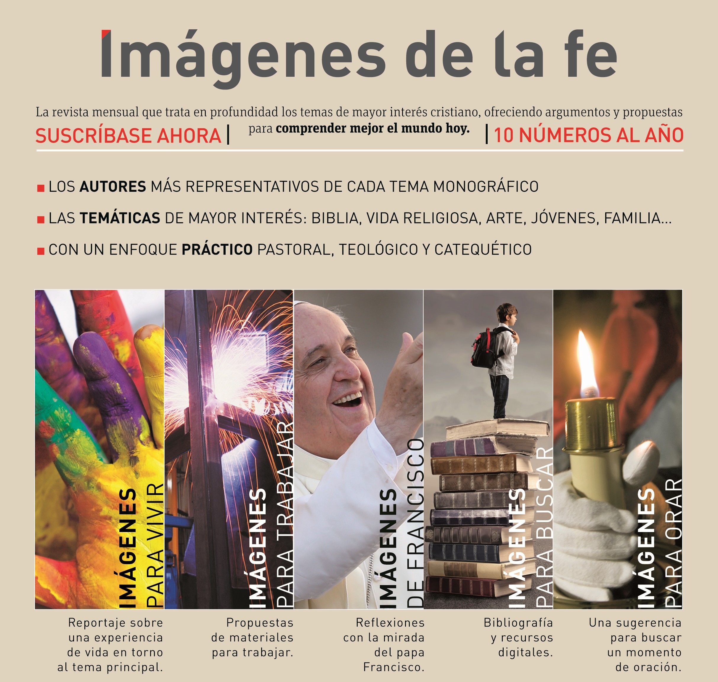 Composición de la revista Imágenes de la fe Composición de la revista Imágenes de la fe