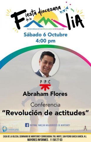  Conferencia "Revolución de actitudes" con Abraham Flores en la Fiesta Diocesana de la Familia.